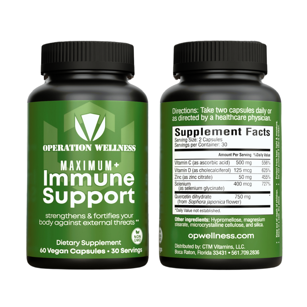 Shop Immune Support Maximum+ | Operation Wellness – CTM Vitamins